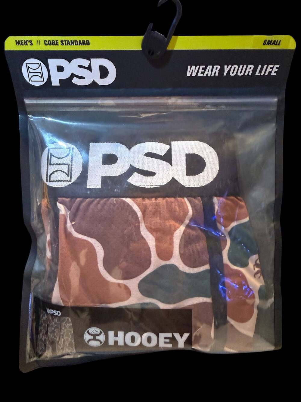 PSD x Hooey Duck Camo Boxer Briefs, Size Large